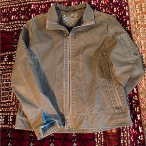 Kuhl Burr Brown Vintage Patina dyed Moto jacket